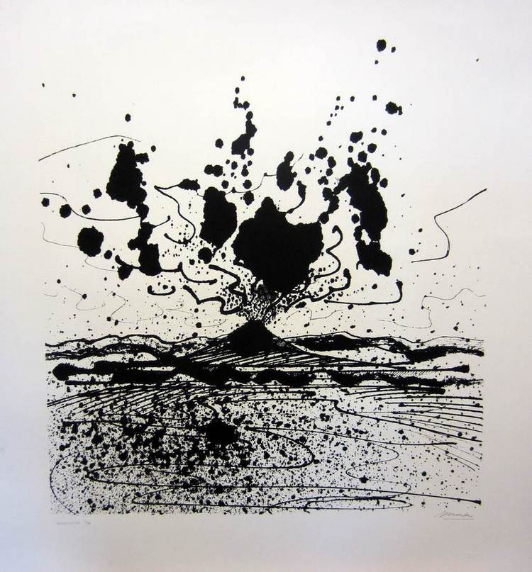 Black Clouds a silkscreen by Arthur Secunda